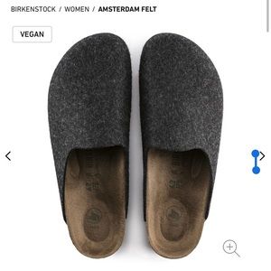 Birkenstock Amsterdam wool felt clog vegan grey